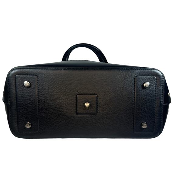 Christian Dior Street Chic Bag Vintage Medium Black Leather Tote 2002 Silver CD - Picture 5 of 15